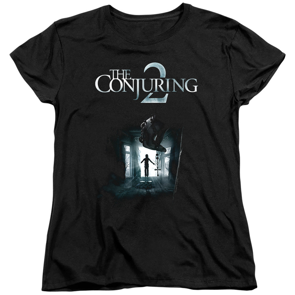 The Conjuring 2 Womens T-Shirt Movie Poster Black Tee