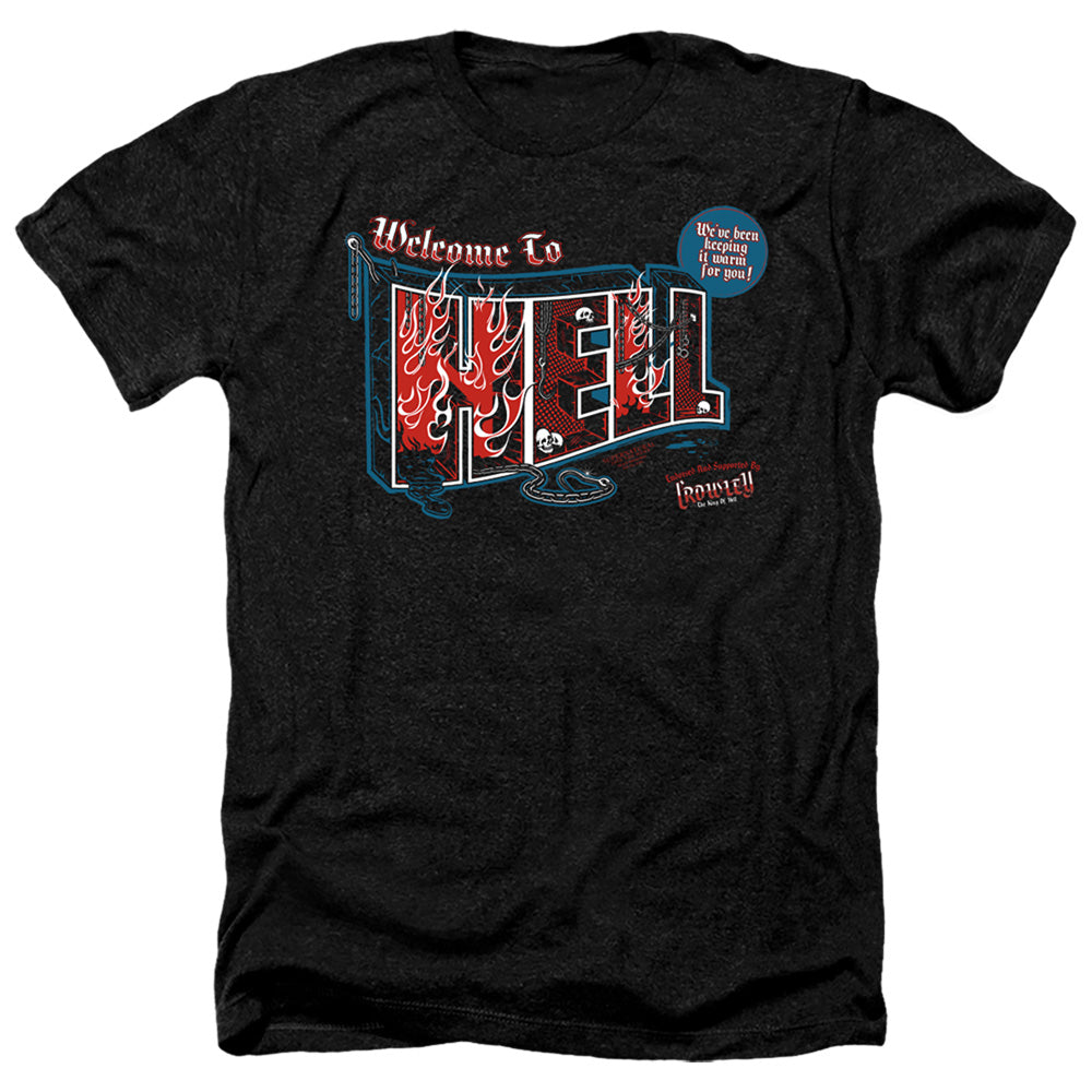 Supernatural Heather T-Shirt Welcome to Hell Black Tee