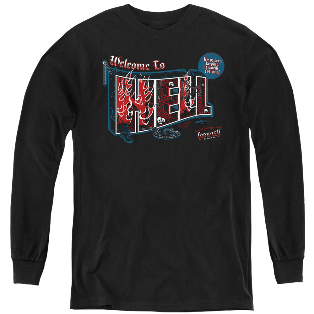 Supernatural Kids Long Sleeve Shirt Welcome to Hell Black Tee