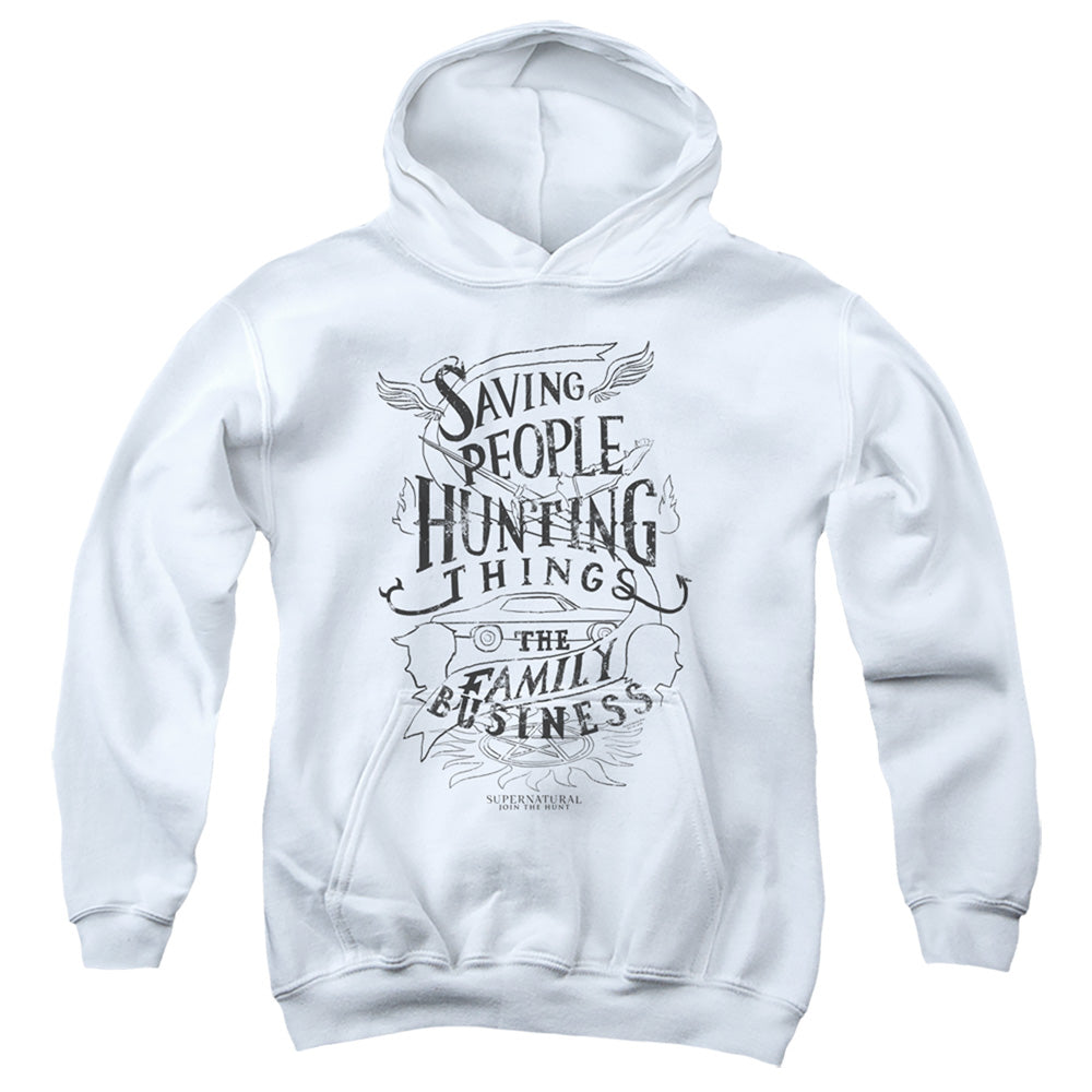 Supernatural Kids Hoodie Saving People Hunting Things White Hoody