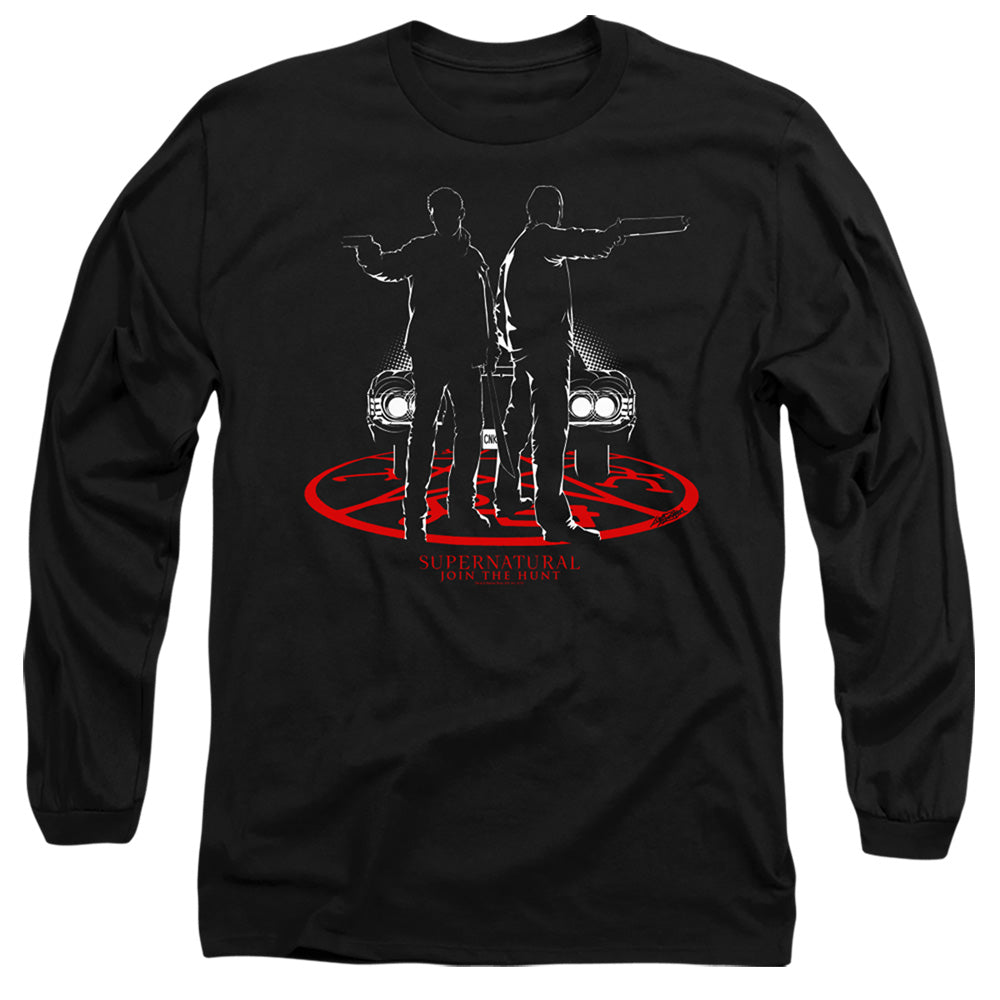 Supernatural Long Sleeve T-Shirt Dean and Sam Silhouette Black Tee