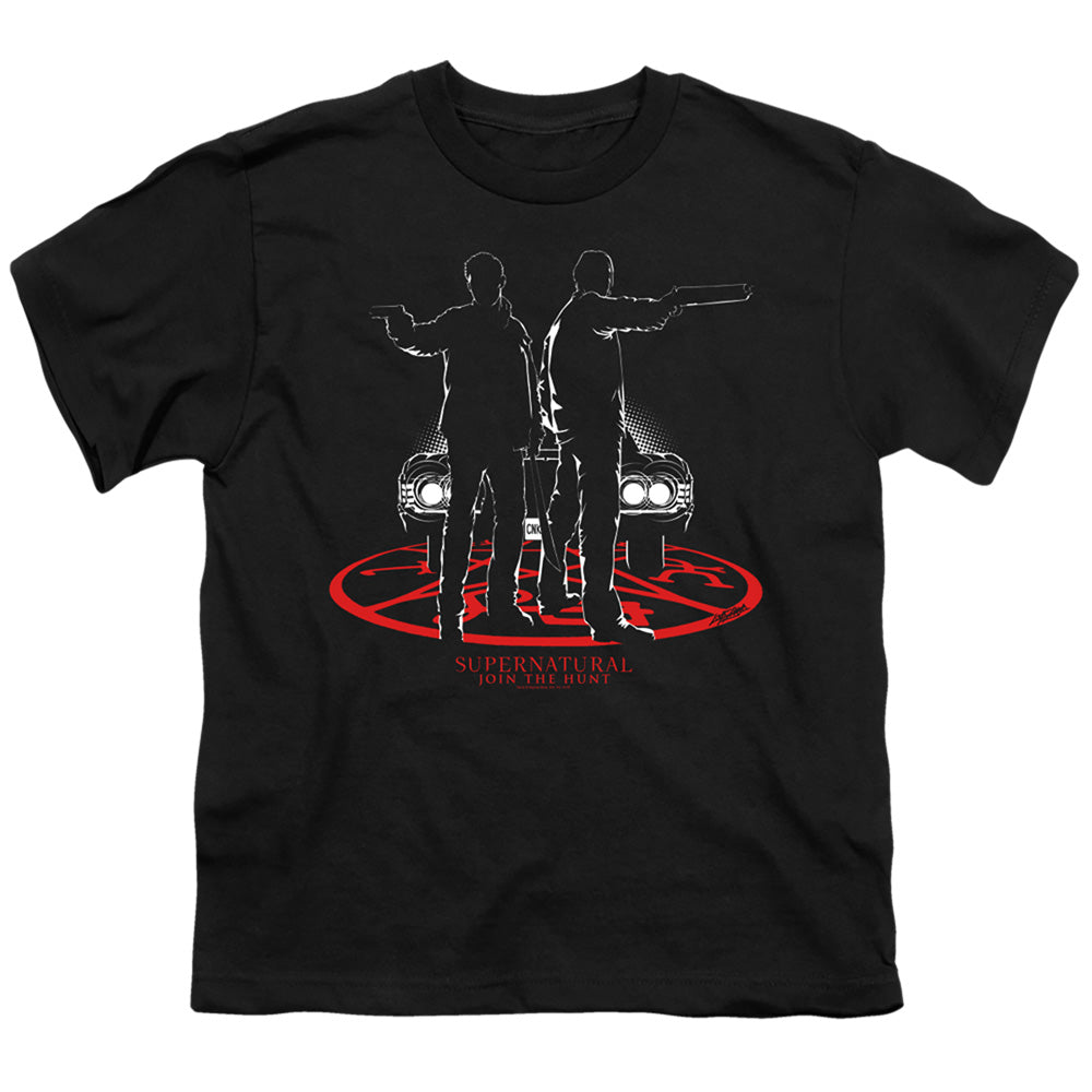 Supernatural Kids T-Shirt Dean and Sam Silhouette Black Tee