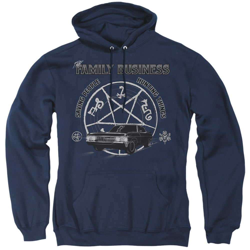 Supernatural Hoodie Family Business Quote Navy Hoody