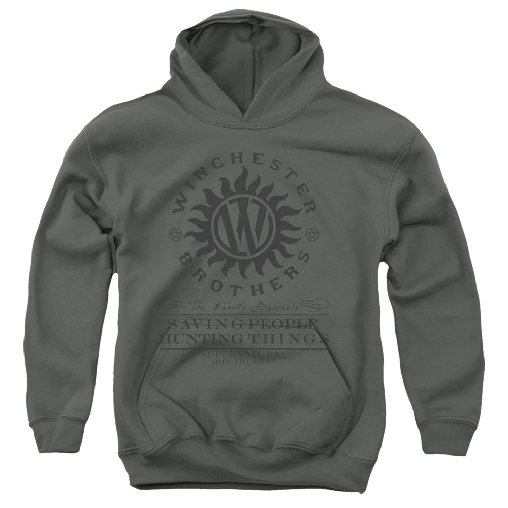 Supernatural Kids Hoodie Winchester Brothers Charcoal Hoody