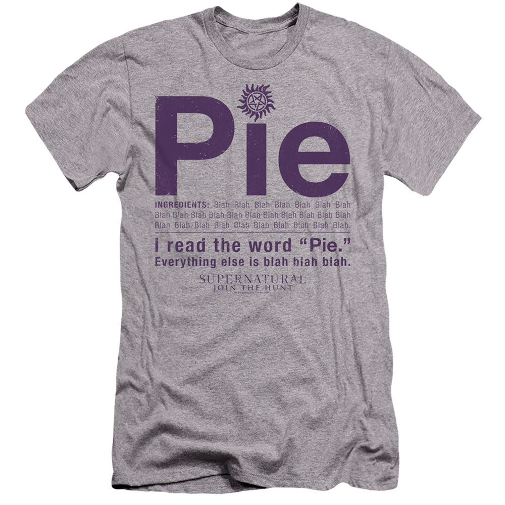 Supernatural Premium Canvas T-Shirt Pie Scene Athletic Heather Tee