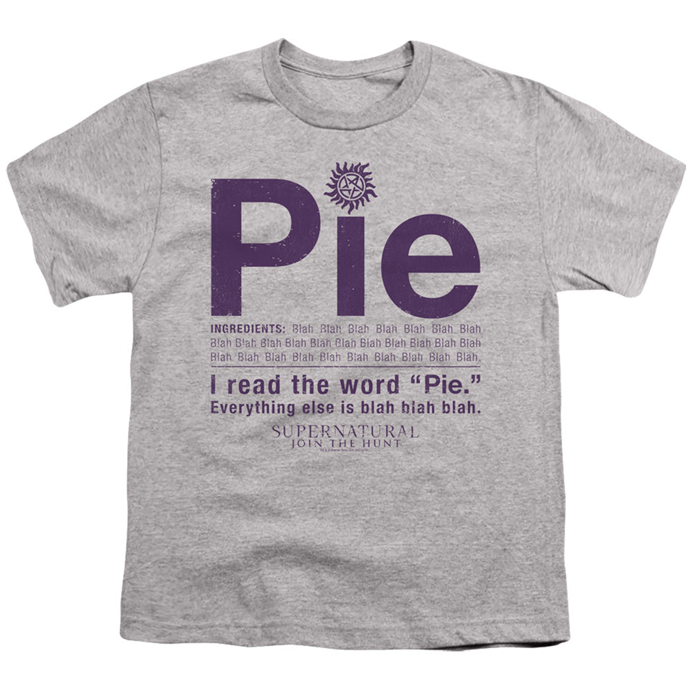 Supernatural Kids T-Shirt Pie Scene Athletic Heather Tee