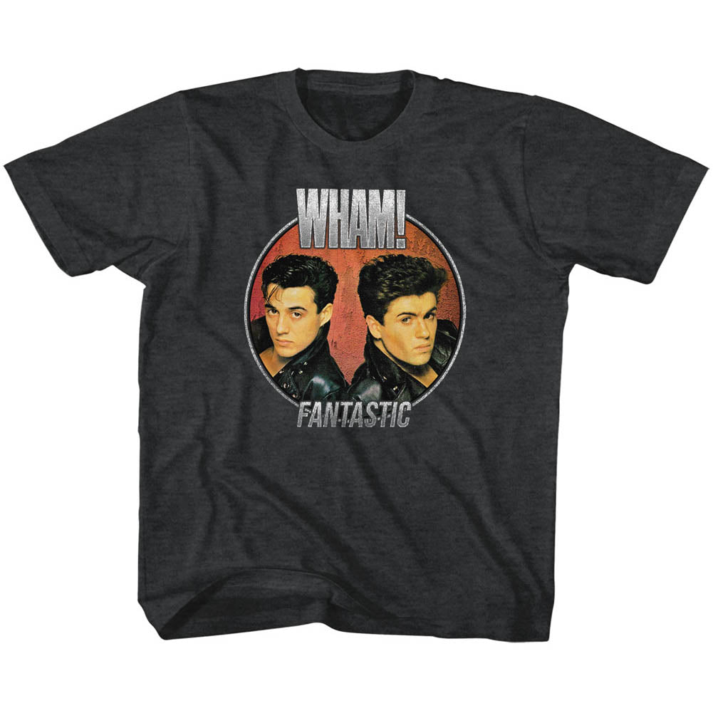 Wham Kids T-Shirt Fantastic Album Circle Black Heather Tee