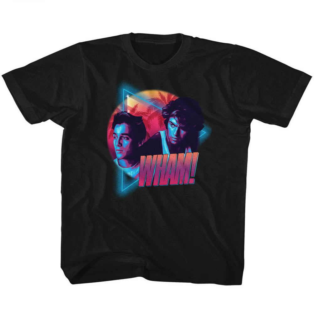 Wham Kids T-Shirt Neon Portrait Black Tee