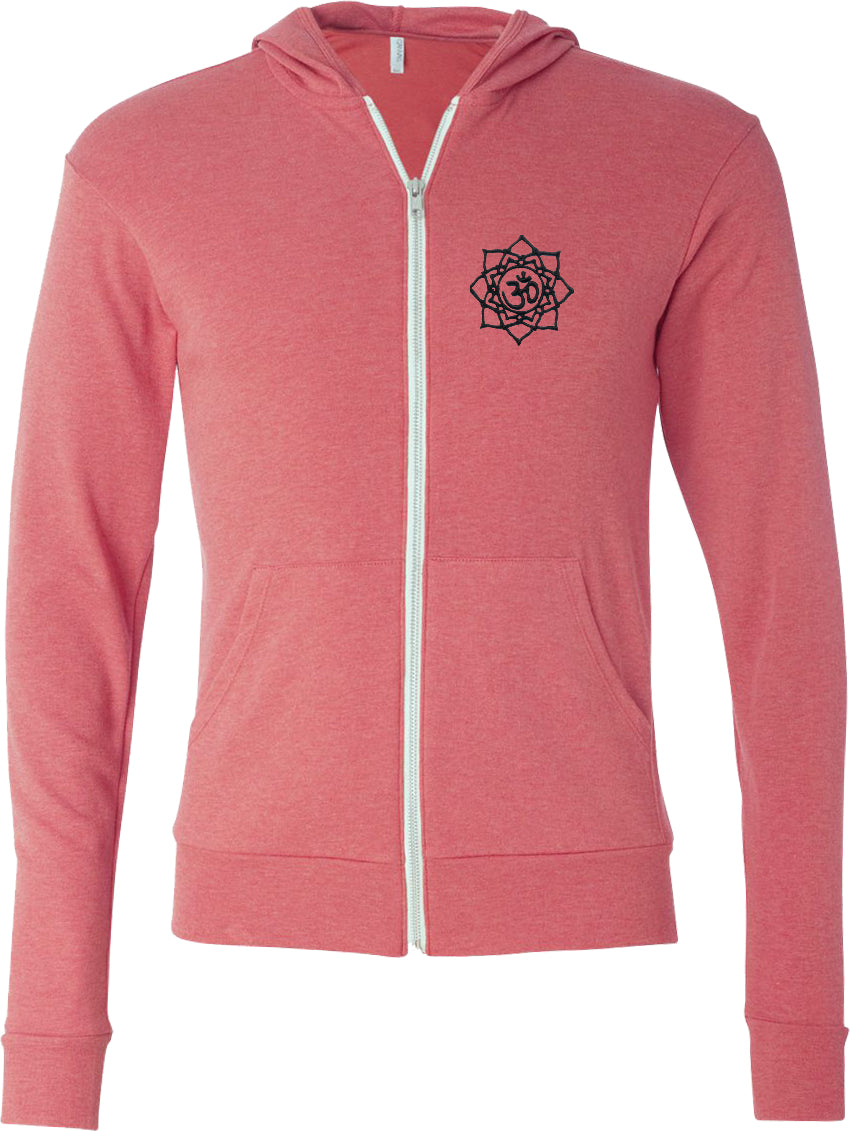 Black Lotus OM Patch Pocket Print Triblend Full-Zip Hoodie