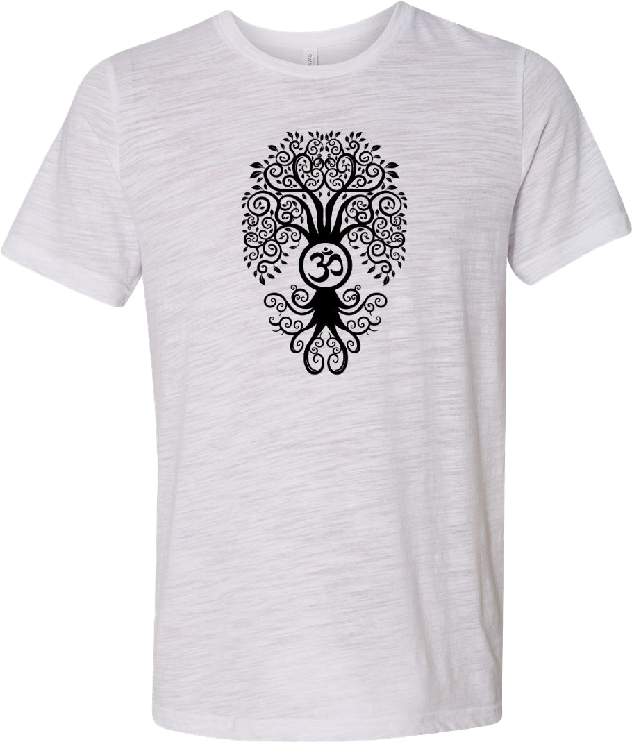 Yoga T-shirt Black Bodhi Tree Burnout Tee