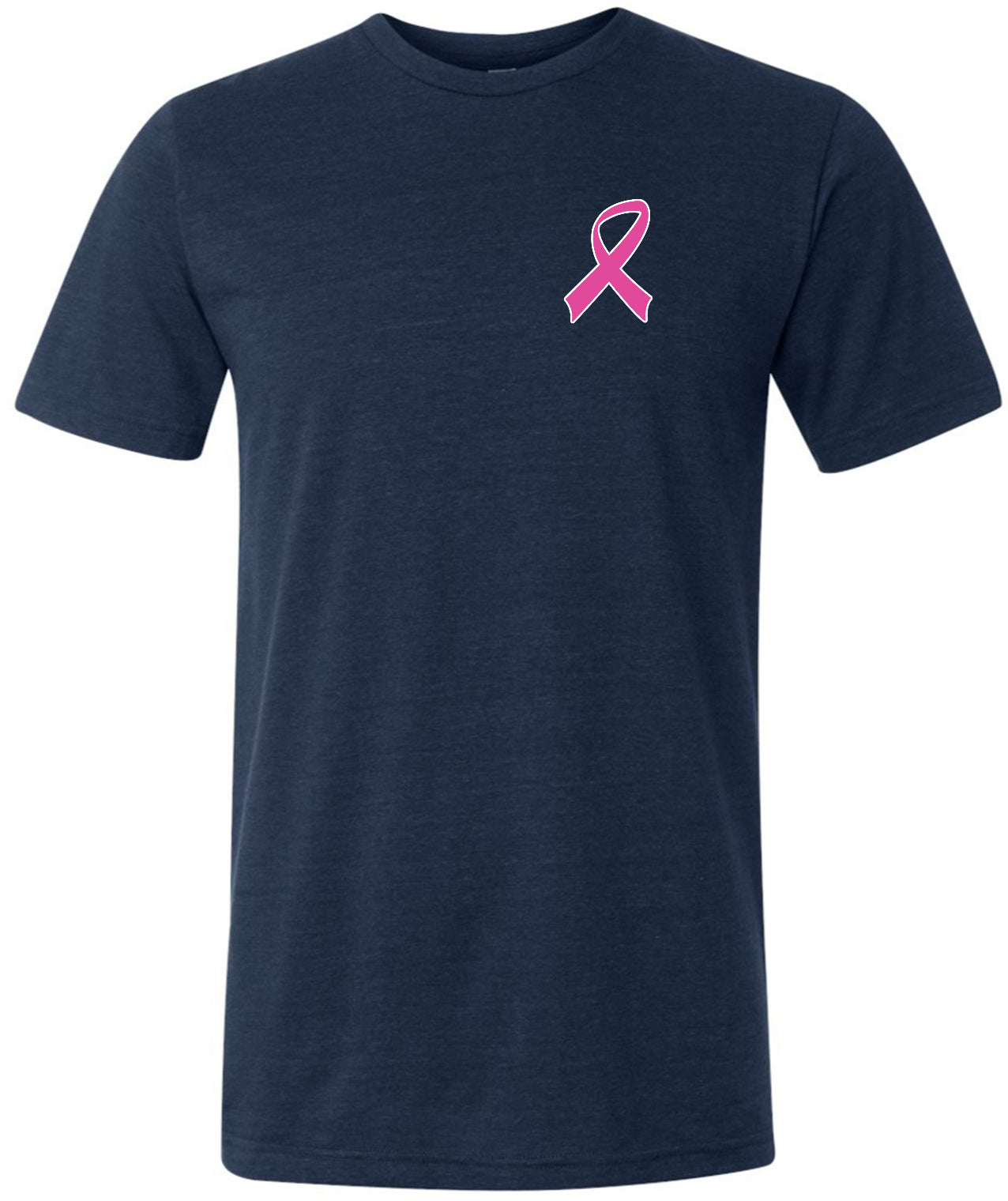 Breast Cancer T-shirt Pink Ribbon Pocket Print Tri Blend Tee