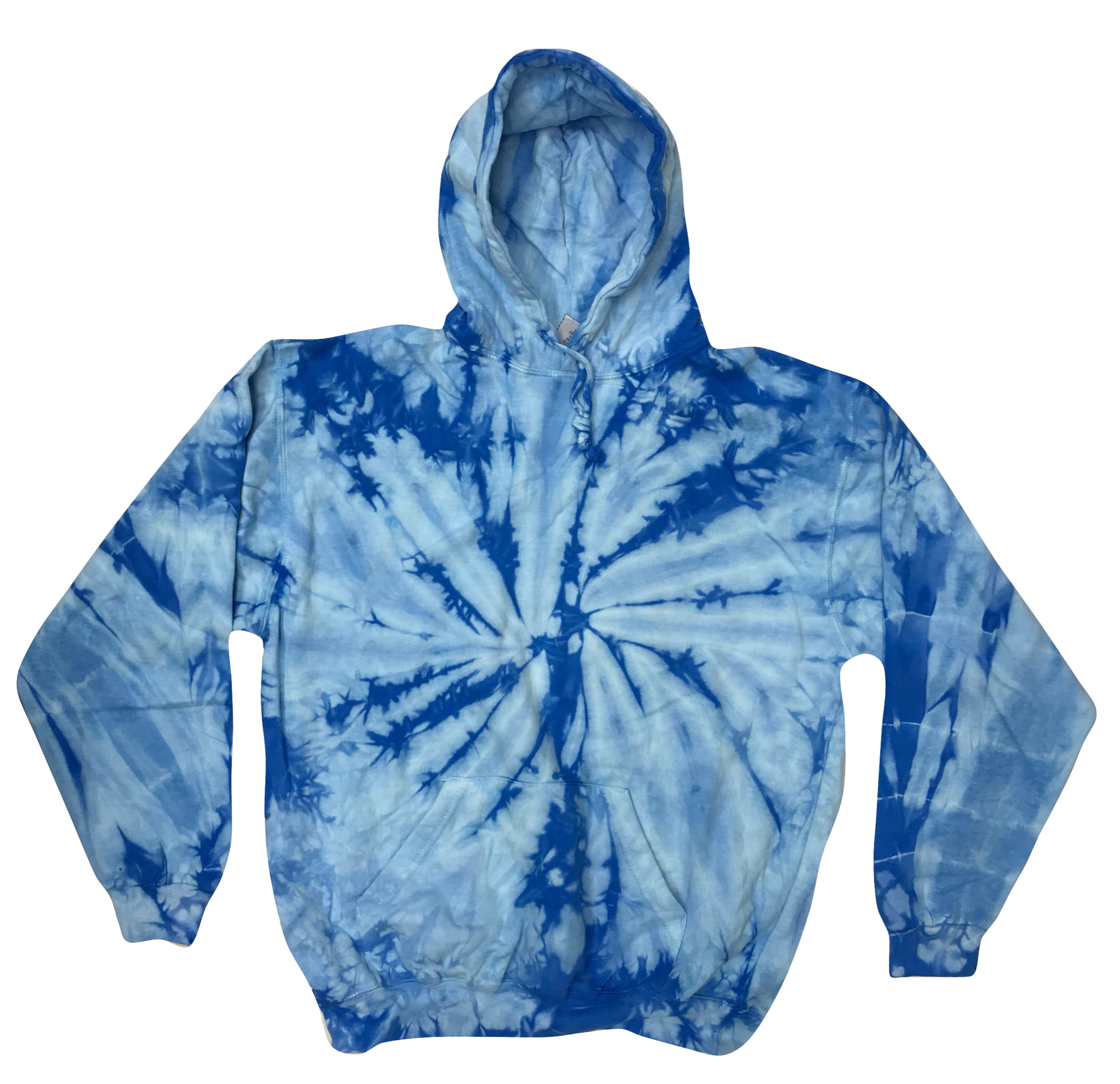 Tie Dye Pullover Multi Color Spider Baby Blue Hoodie