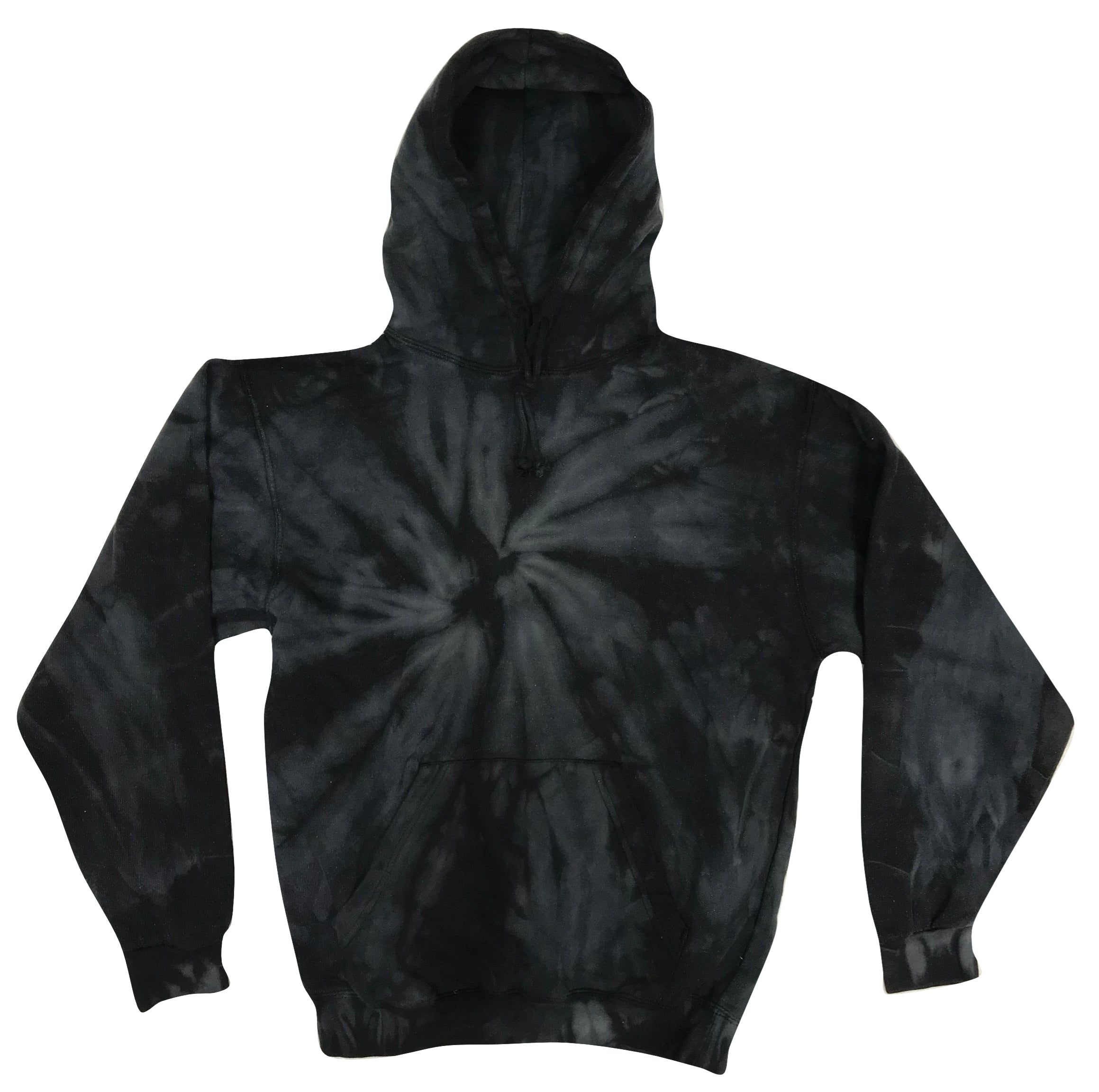 Kids Tie Dye Pullover Multi Color Spider Black Hoodie