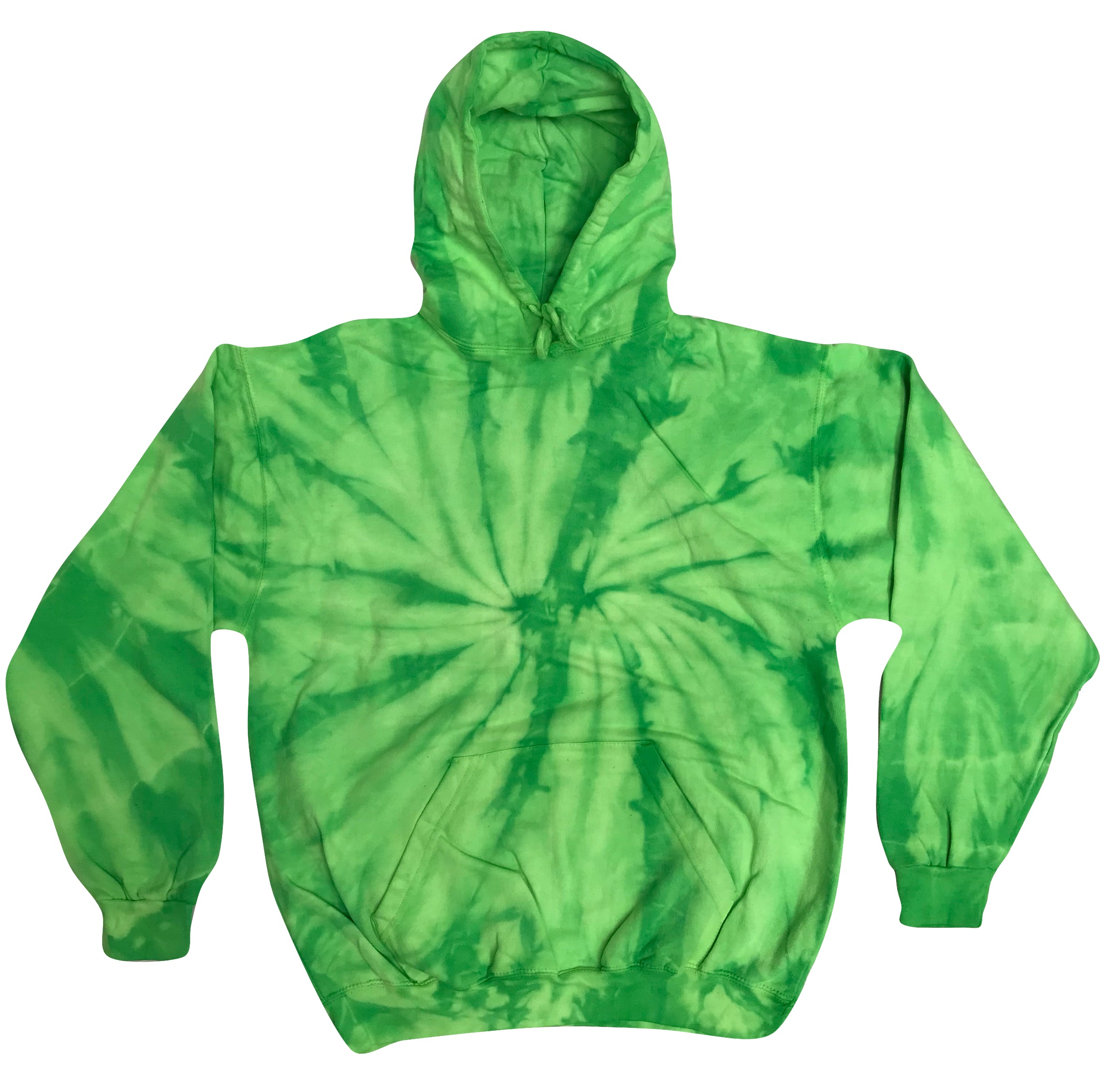 Tie Dye Pullover Multi Color Spider Lime Hoodie