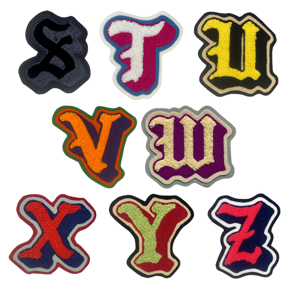 Chenille & Chainstitch Letter Patches Handmade Custom - World Famous ...