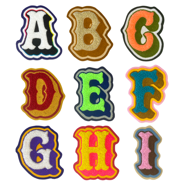 Chenille & Chainstitch Letter Patches Handmade Custom - World Famous ...