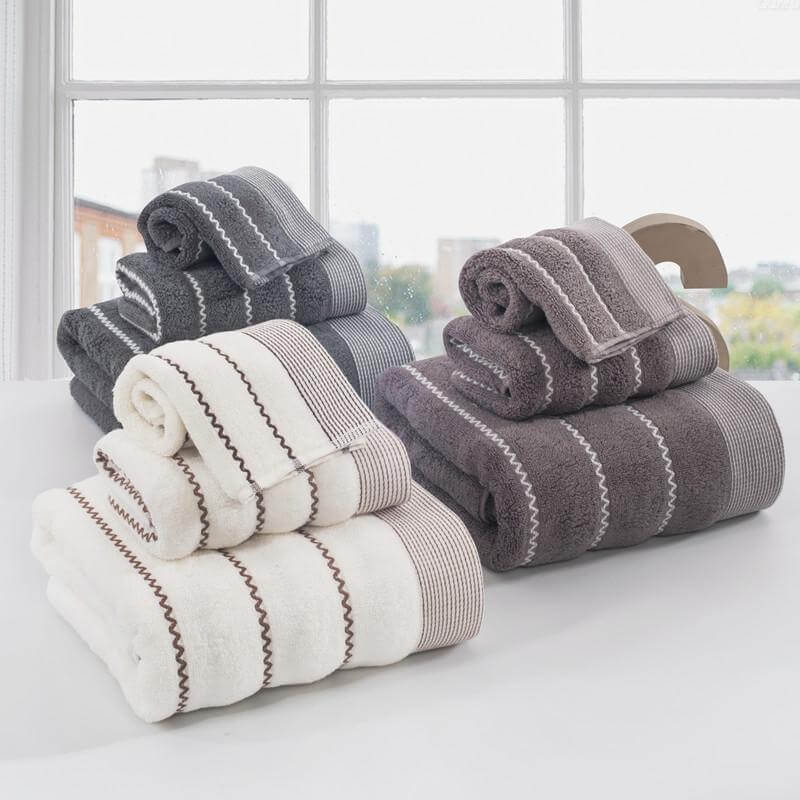 Bath Towels 3-Pieces Cotton Towel Set Bath Towel