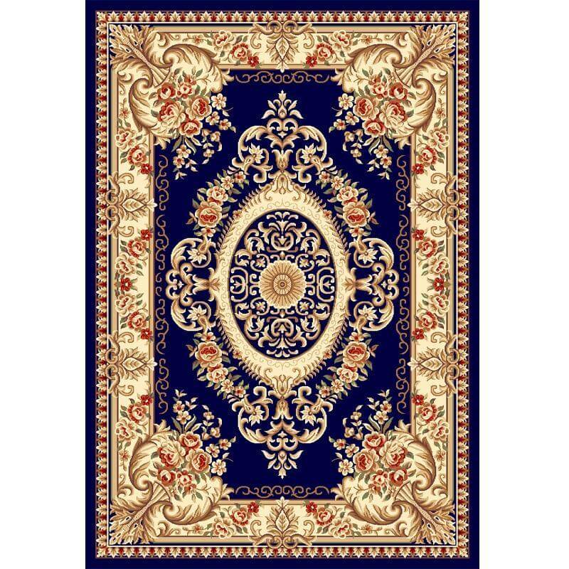 Oval Print Floral Living Room Carpet