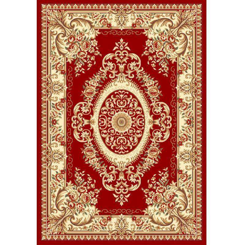 Oval Print Floral Living Room Carpet