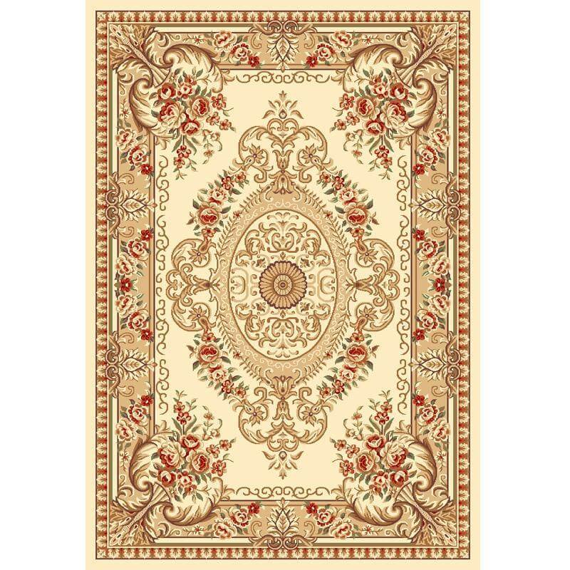 Oval Print Floral Living Room Carpet