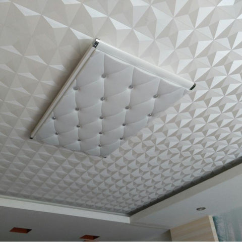 White PVC Ceiling Wallpaper