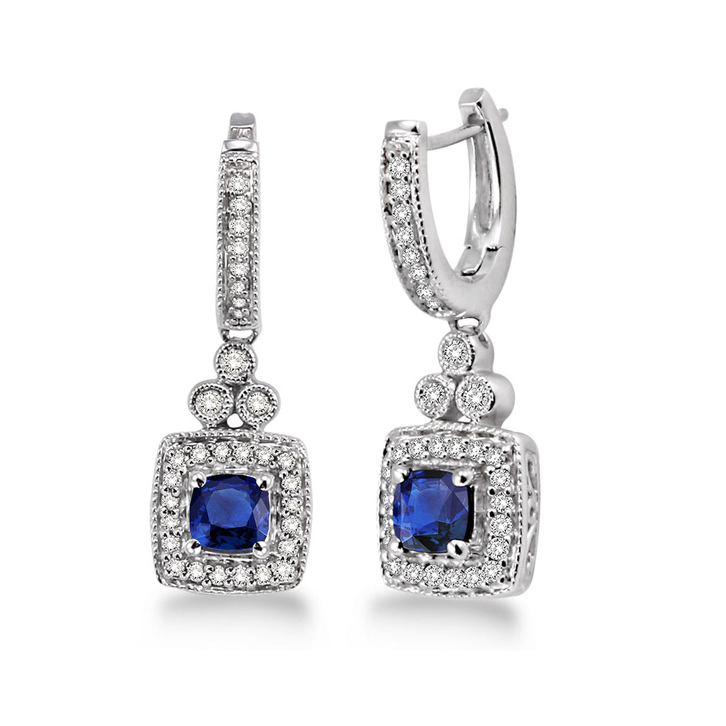 Genuine Sapphire & Diamond Earrings – Forever Today by Jilco
