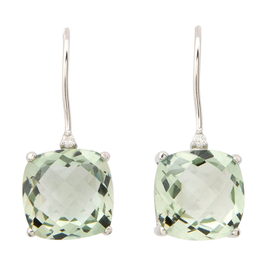 green amethyst earrings sterling silver