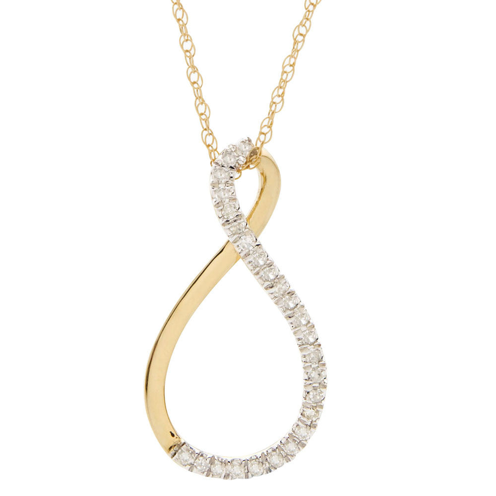 Infinity Diamond Necklace 10k Gold Forever Today By Jilco