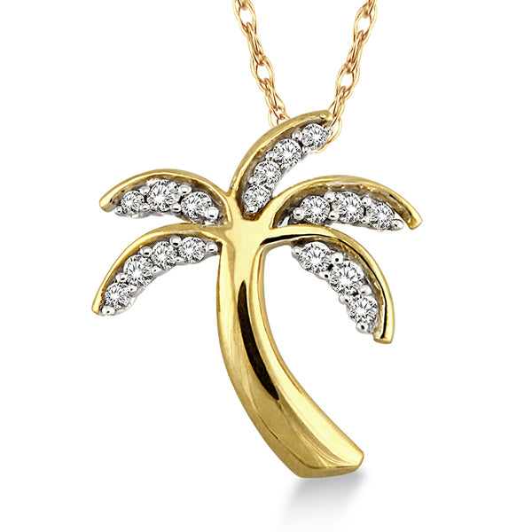 10k Gold Palm Tree Necklace – Forever Today by Jilco