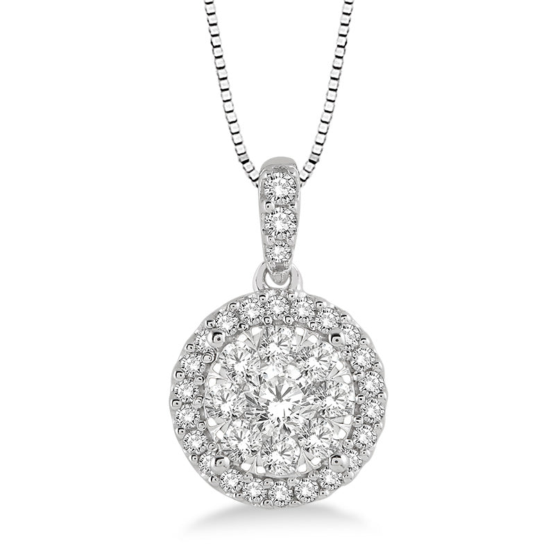 Diamond Halo Cluster Pendant – Forever Today by Jilco