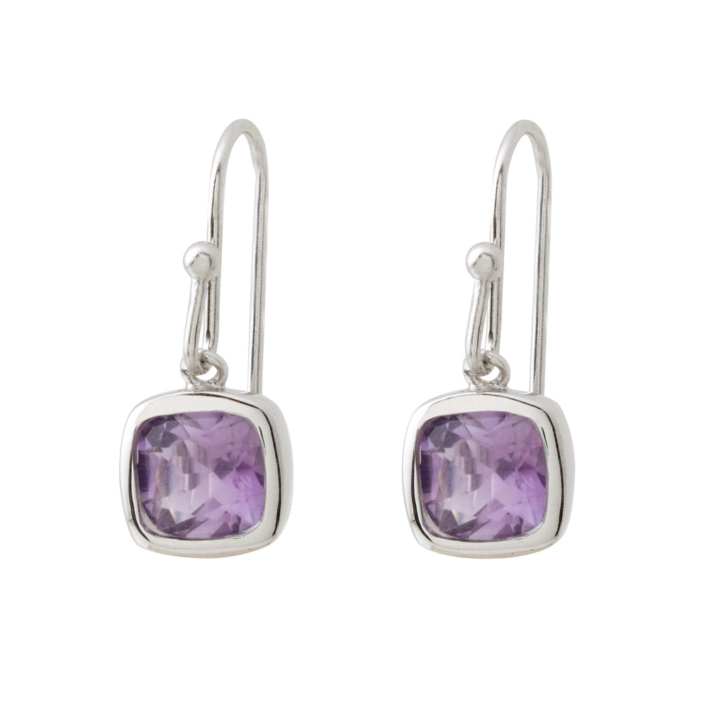 Sophisticated Cushion-cut Amethyst Earrings – Forever Today by Jilco