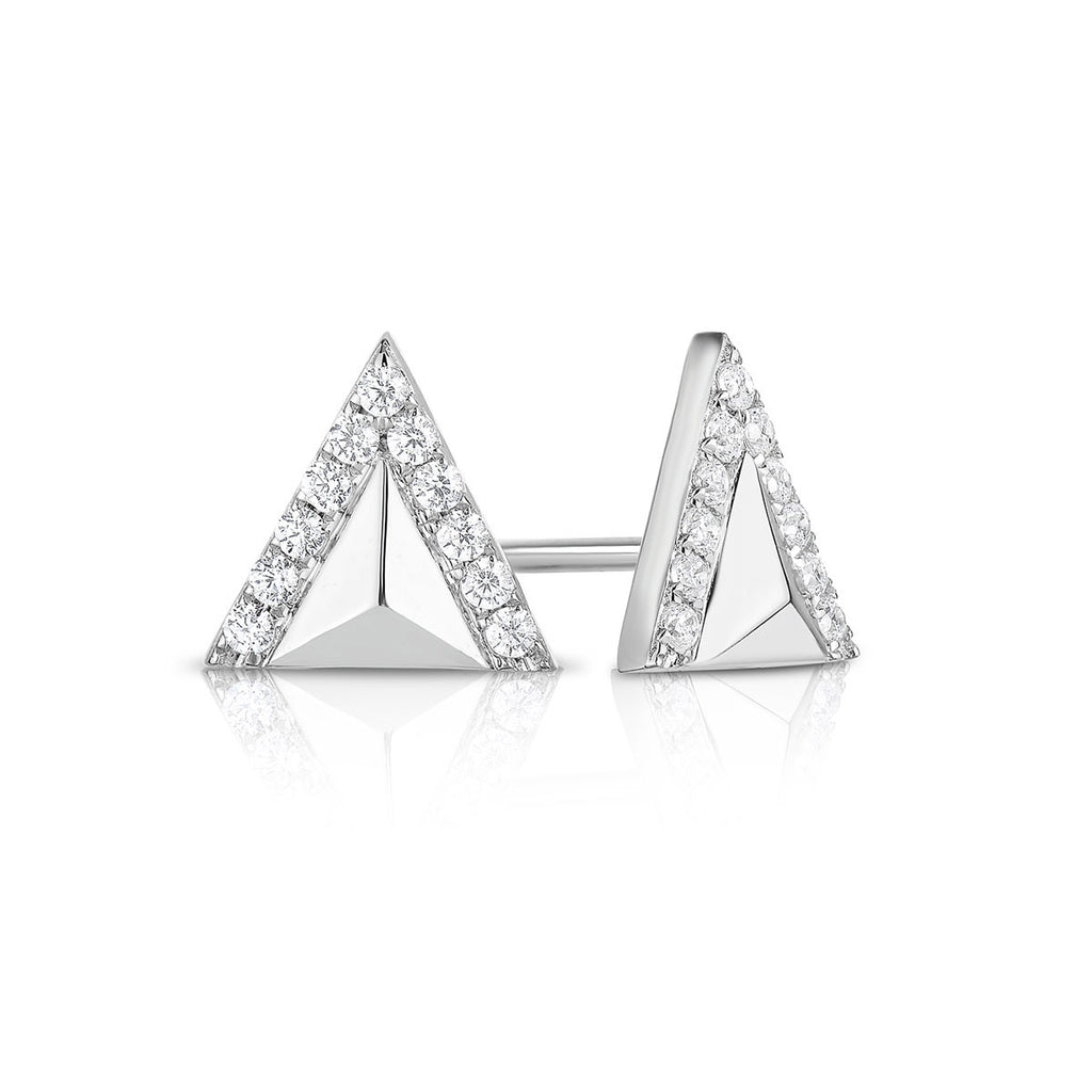 Triangle Diamond Earrings- Gold Overlay – Forever Today by Jilco