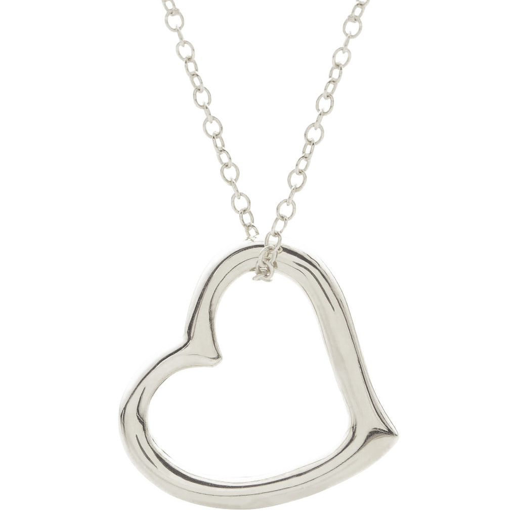 sterling silver heartbeat necklace