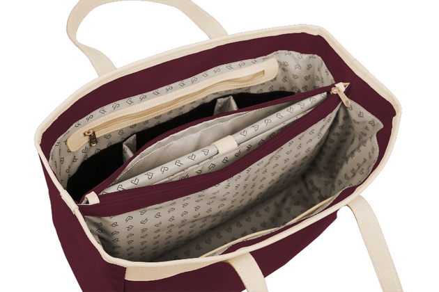 maroon diaper bag