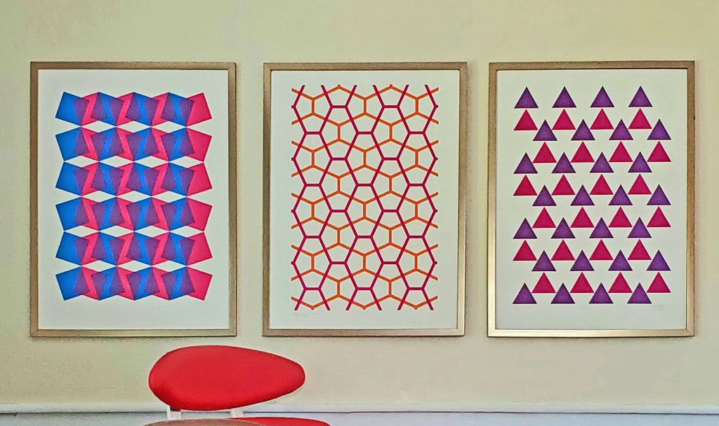 Holly Alderman design science trio framed at the studio