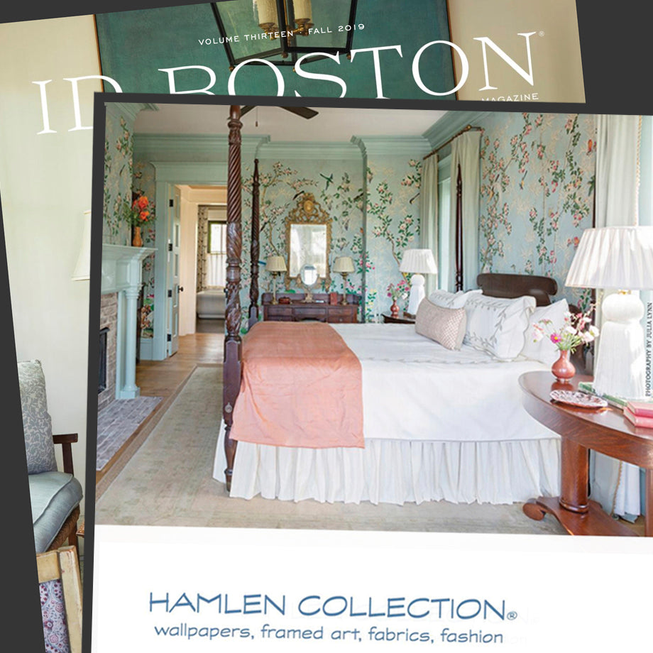 Holly Alderman wallpaper Hamlen flowers & birds Fall ID BOSTON ad