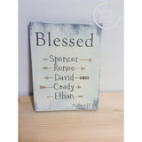 Blessed Pslam 127 Wood Sign With Childrens Names Wood Finds
