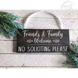 Rustic No Soliciting Wood Sign for Front Door