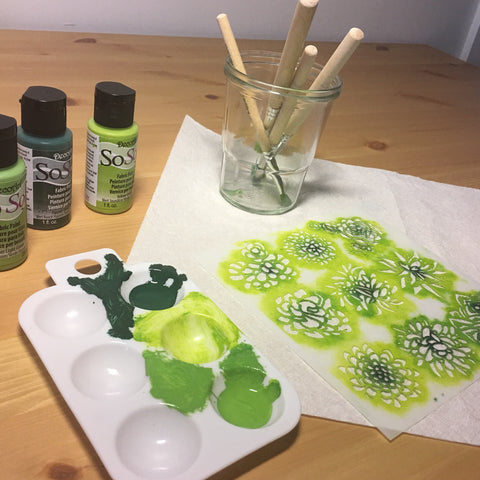 stencil flour sack project kit overview