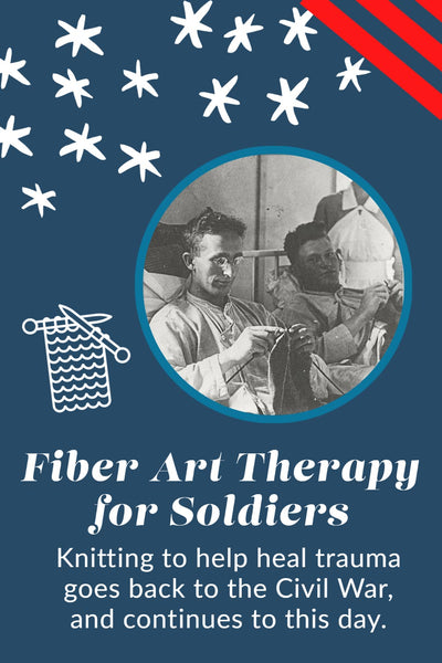 Knitting and Fiber art therapy for soldiers blog post on Global Backyard