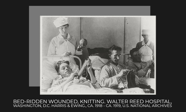 Soldiers Knitting from US National Archives