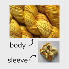 butterscotch and creme brulee sock yarn from global backyard