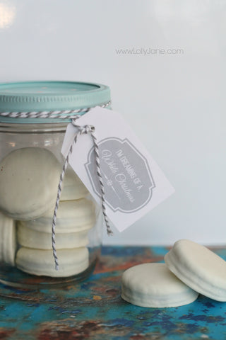 white oreo mason jar gift
