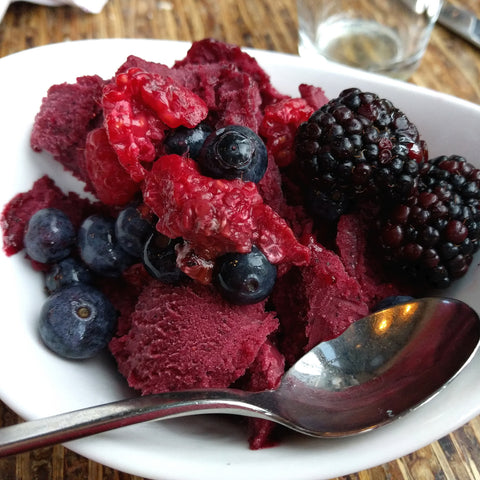 Berry Sorbet made in the Uber Appliance Sorbet Maker