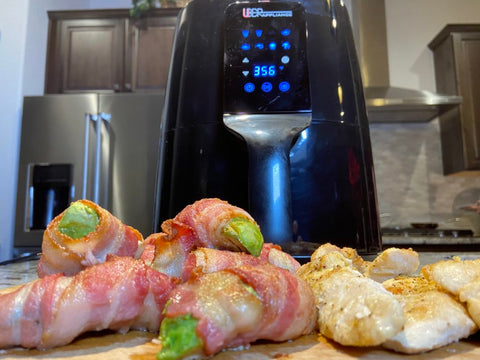 Uber Appliance Air Fryer with Bacon Avocado Wraps
