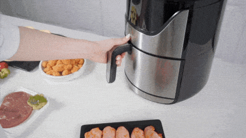 cooking fries in an Uber Appliance Air Fryer