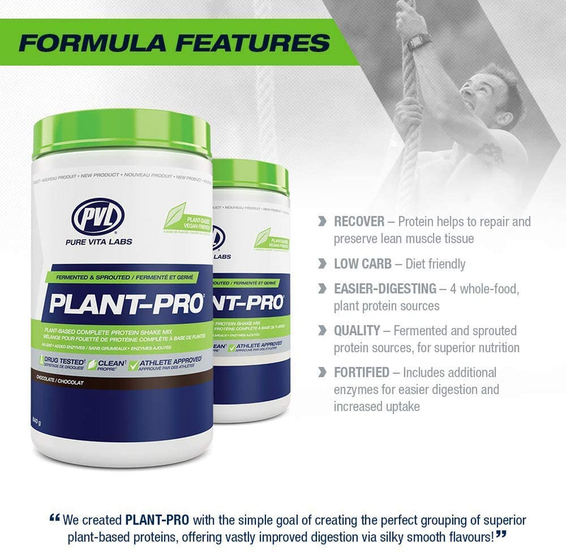 PVL Plant-Pro Plant Based Protein, Chocolate, 840 Gram (Pack of 1 ...