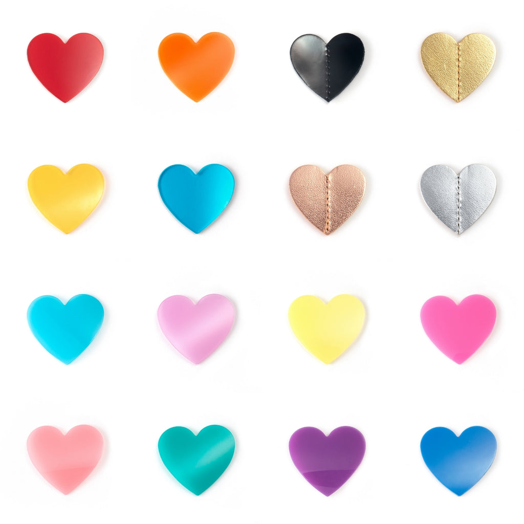 Apatico color chart pvc colors in the shape of hearts