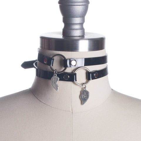 Apatico - Extra Holographic Choker Collar - Oversized - Iridescent PVC