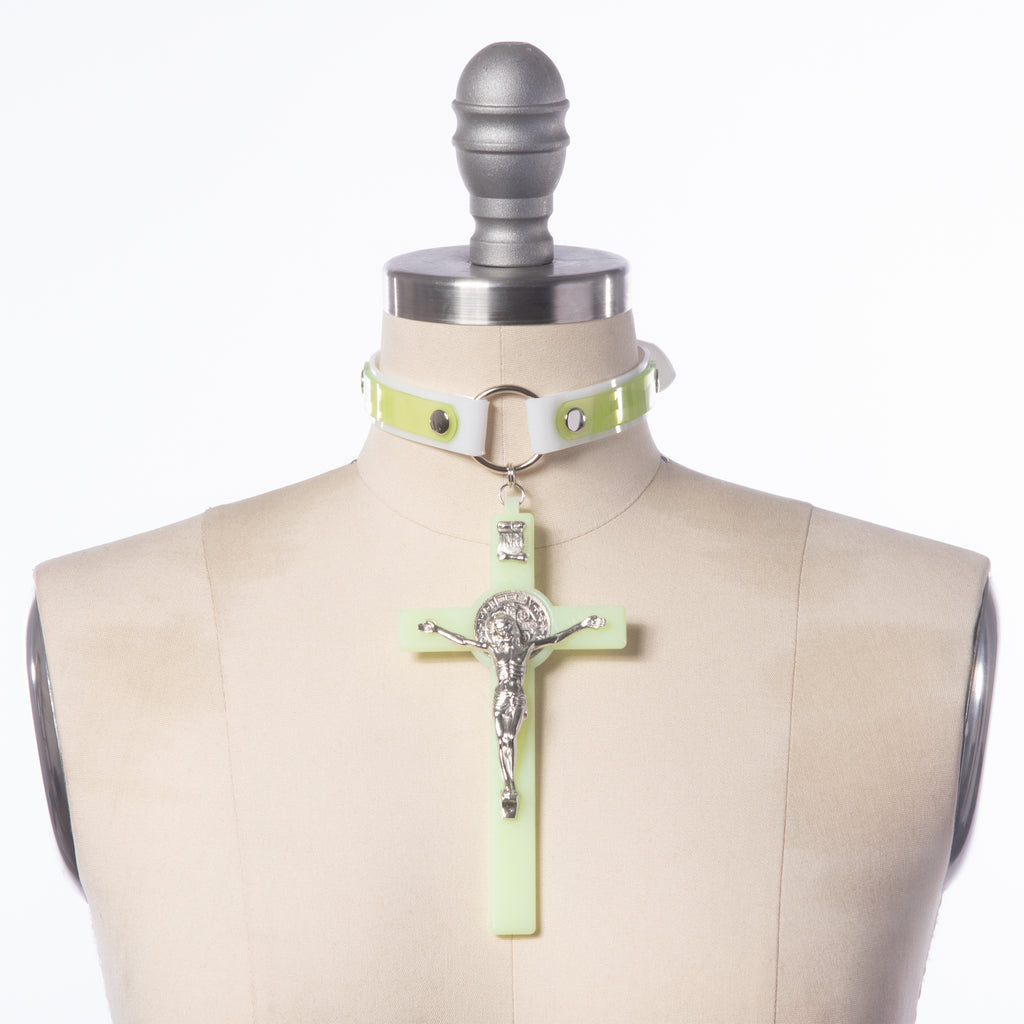 soltero histórico suspensión Apatico - Confession Choker - Ball Chain Rosary Cross - 90s Goth